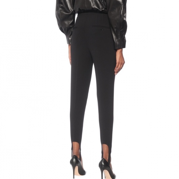 Isabel Marant Nanou Stirrup Wool-Blend Pants Size 42/US 10 Black - Picture 3 of 11